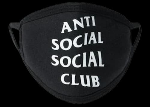 Anti Social Social Club Medical Mask Black/White