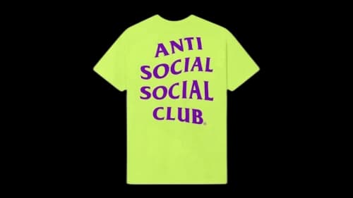 Anti Social Social Club Mind Games Tee Safety Yellow