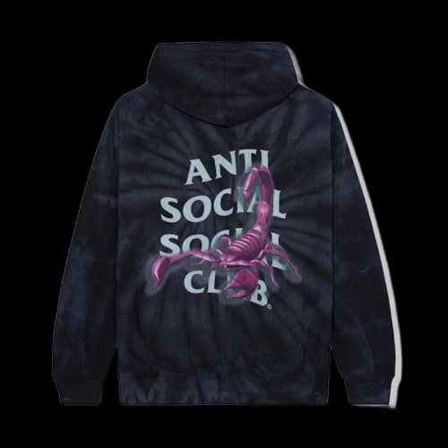 Anti Social Social Club Moodsting Hoodie Black Tie Dye