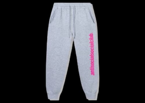Anti Social Social Club Official Sweatpants Grey