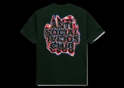 Anti Social Social Club Oil Slick Tee Forest Green