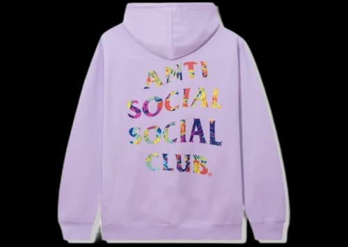 Anti Social Social Club Pedals On The Floor Hoodie Lavendar