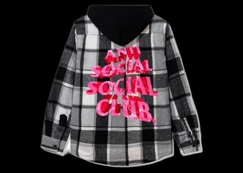 Anti Social Social Club Phaneritic Hooded Flannel White