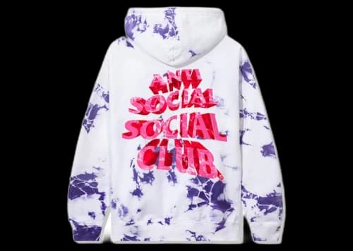 Anti Social Social Club Phaneritic Purple Tie Dye Hoodie Multicolor
