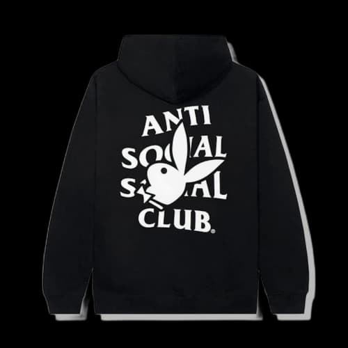 Anti Social Social Club Playboy Bunny Logo Hoodie Black