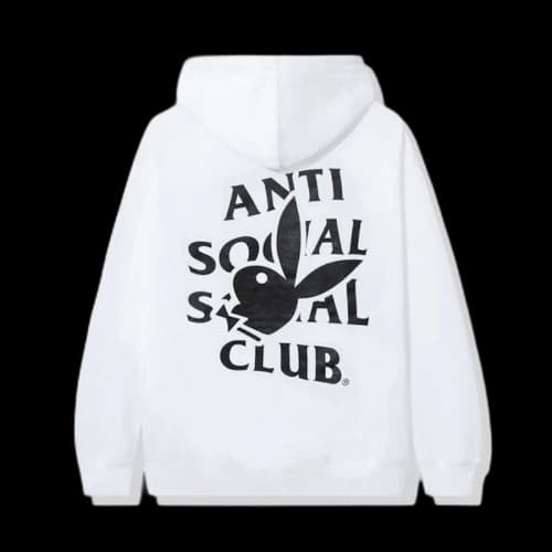 Anti Social Social Club Playboy Bunny Logo Hoodie White