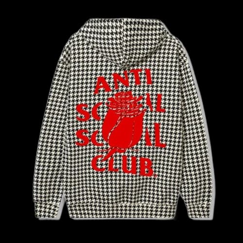 Anti Social Social Club Rose Mary Hoodie Houndstooth