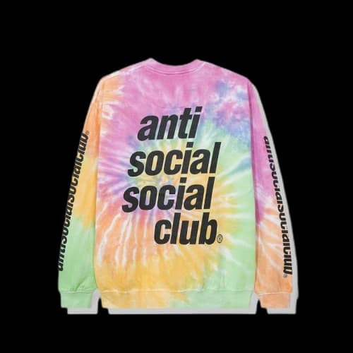 Anti Social Social Club Rotterdam Long Sleeve Tee Rainbow Tie Dye