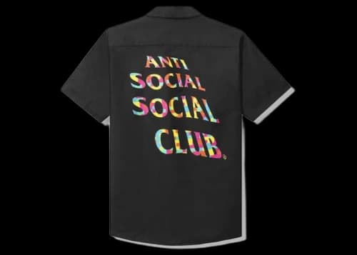 Anti Social Social Club Static Button Up Black