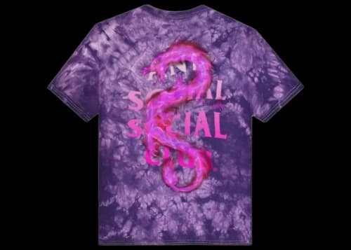 Anti Social Social Club Summer In Minsk T-shirt Purple Tie Dye
