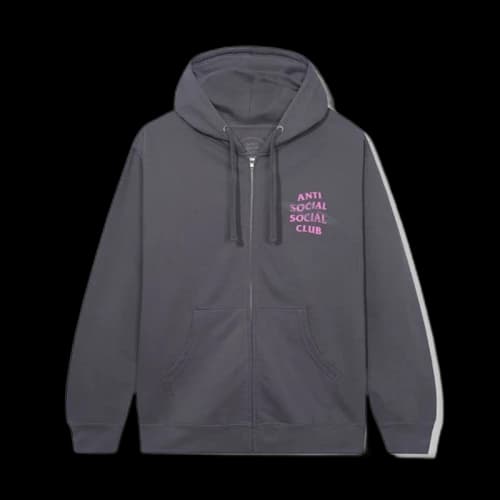 Anti Social Social Club The Shape Of Things Zip Up Hoodie Heather Grey
