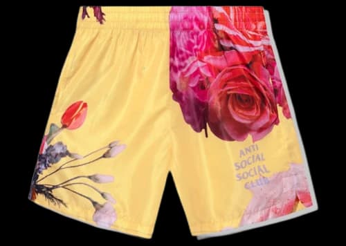 Anti Social Social Club Water Bored Swim Short Yellow