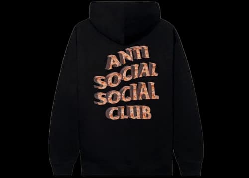 Anti Social Social Club White Picket Fence Hoodie Black