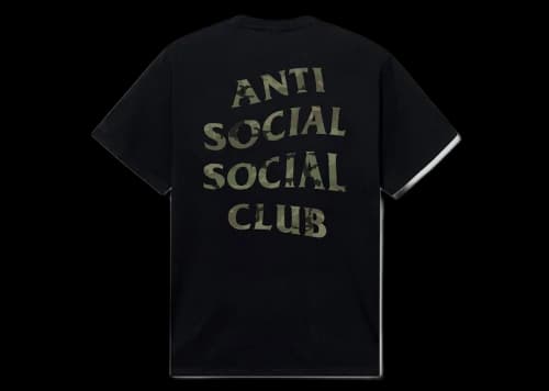 Anti Social Social Club Woody Green Camo Tee Black
