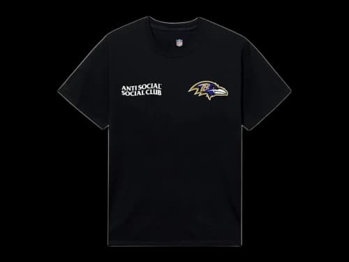 Anti Social Social Club x Baltimore Ravens Team Tee Black