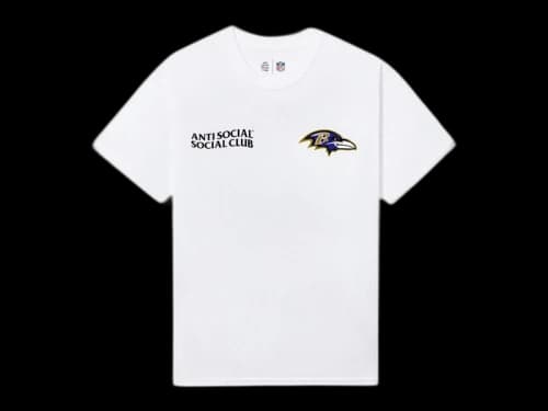 Anti Social Social Club x Baltimore Ravens Team Tee White
