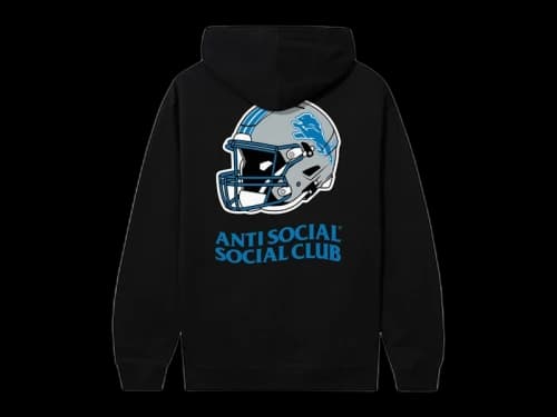Anti Social Social Club x Detroit Lions Impact Hoodie Black