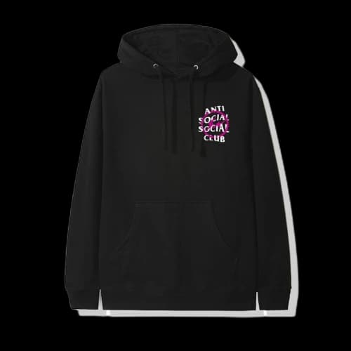 Anti Social Social Club x Fragment Pink Bolt Hoodie (FW19) Black
