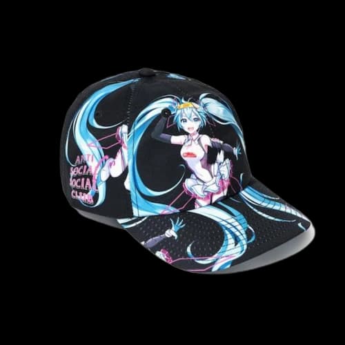 Anti Social Social Club x Good Smile Racing Hatsune Miku Cap Black/Multi