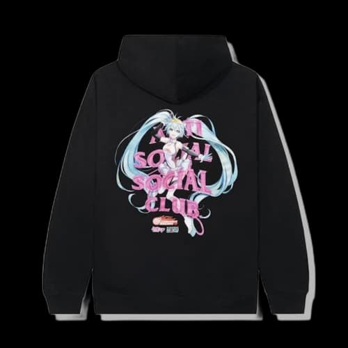 Anti Social Social Club x Good Smile Racing Hatsune Miku Hoodie Black