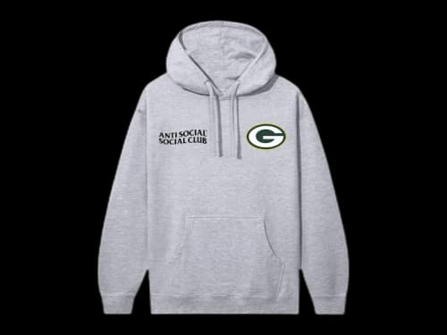 Anti Social Social Club x Green Bay Packers Team Hoodie Grey