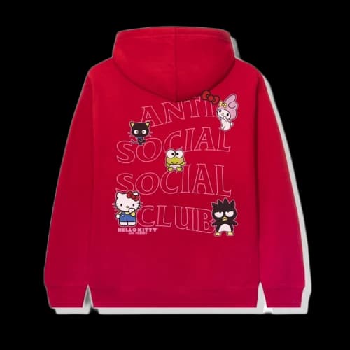 Anti Social Social Club x Hello Kitty and Friends Hoodie Red