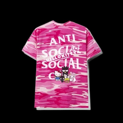 Anti Social Social Club x Hello Kitty and Friends Tee Pink Camo