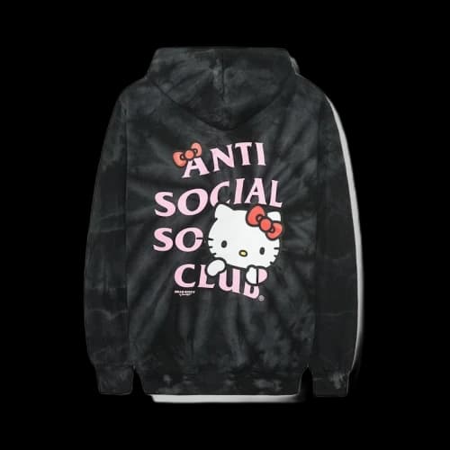 Anti Social Social Club x Hello Kitty Hoodie (FW19) Black Tie Dye