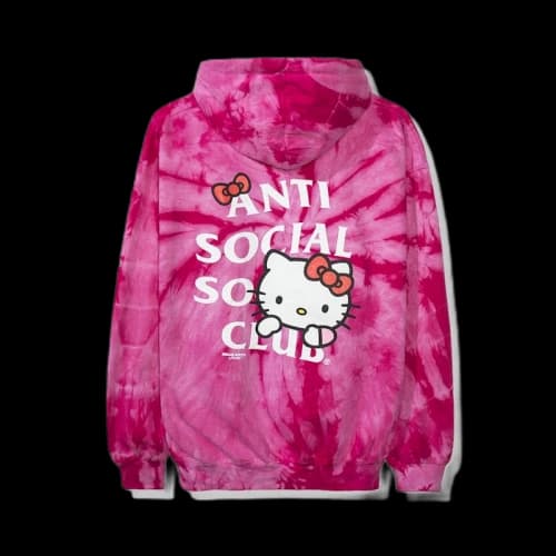 Anti Social Social Club x Hello Kitty Hoodie (FW19) Red Tie Dye