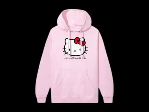 Anti Social Social Club x Hello Kitty Weird Hoodie Light Pink