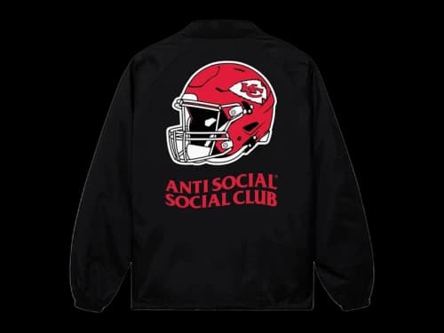 Anti Social Social Club x Kansas City Chiefs Impact Coach Jacket Black