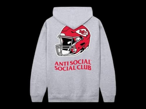 Anti Social Social Club x Kansas City Chiefs Impact Hoodie Grey
