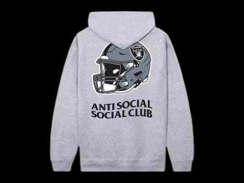 Anti Social Social Club x Las Vegas Raiders Impact Hoodie Grey