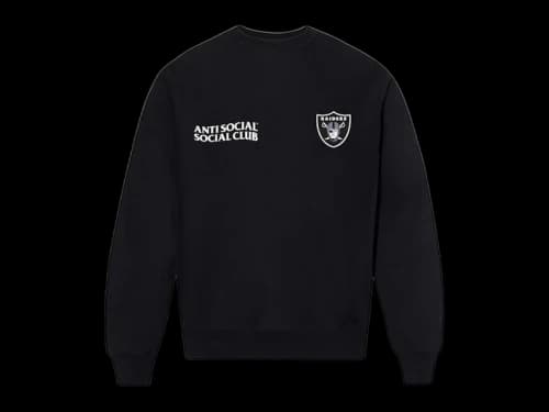 Anti Social Social Club x Las Vegas Raiders Team Crewneck Black