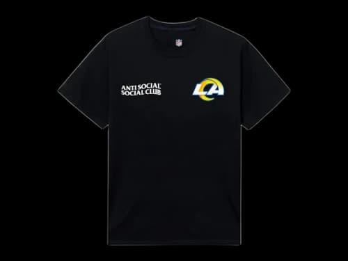 Anti Social Social Club x Los Angeles Rams Team Tee Black