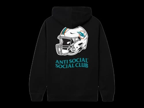 Anti Social Social Club x Miami Dolphins Impact Hoodie Black