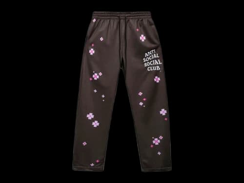 Anti Social Social Club x Minecraft Cherry Blossom Sweatpants Grey