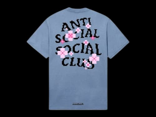 Anti Social Social Club x Minecraft Cherry Blossom Tee Storm Blue