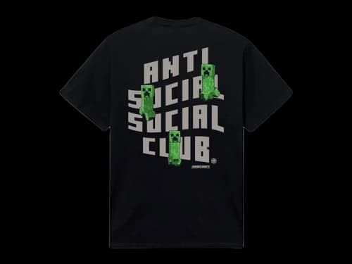 Anti Social Social Club x Minecraft Creeper Logo Tee Black