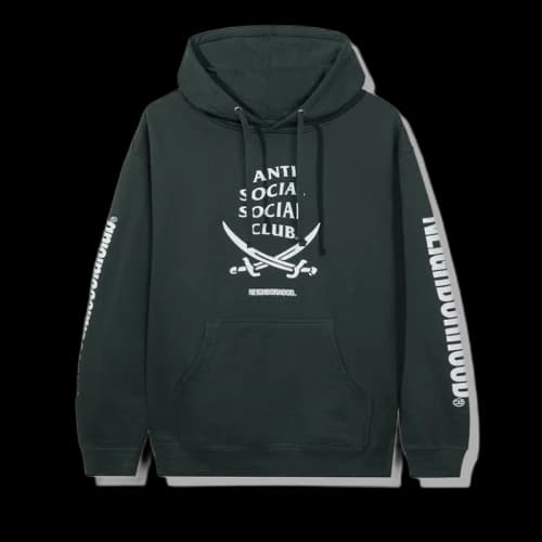 Anti Social Social Club x Neighborhood 6IX Green Hoodie Hoodie Green