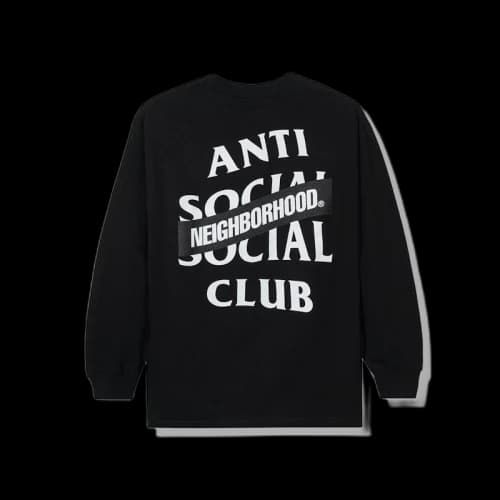 Anti Social Social Club x Neighborhood AW05 Black Long Sleeve Tee Longsleeve Tee Black