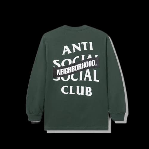 Anti Social Social Club x Neighborhood AW05 Green Long Sleeve Tee Longsleeve Tee Green
