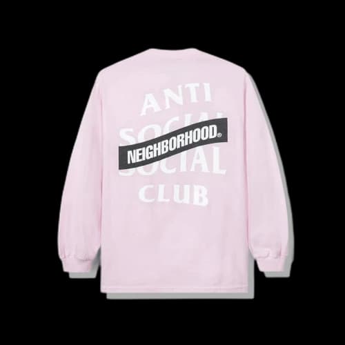 Anti Social Social Club x Neighborhood AW05 Pink Long Sleeve Tee Longsleeve Tee Pink