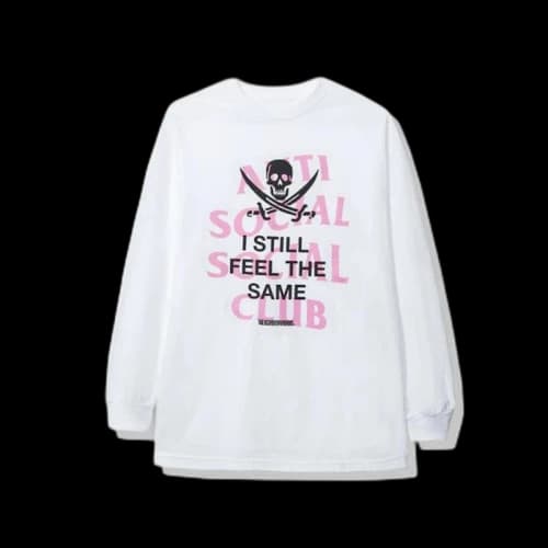 Anti Social Social Club x Neighborhood Black Jack L/S Tee White Pink
