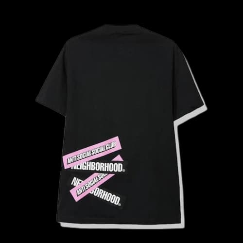 Anti Social Social Club x Neighborhood Stuck On You Tee Black