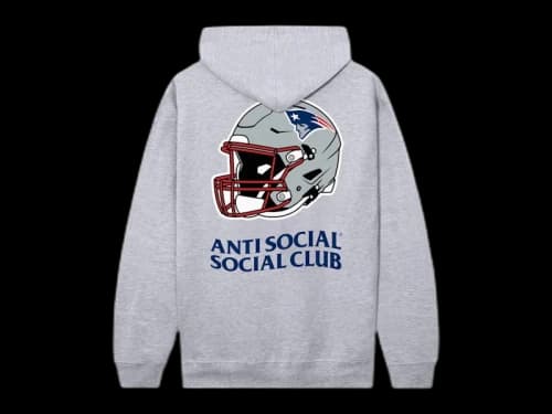 Anti Social Social Club x New England Patriots Impact Hoodie Grey