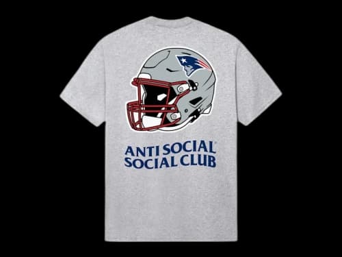 Anti Social Social Club x New England Patriots Impact Tee Grey