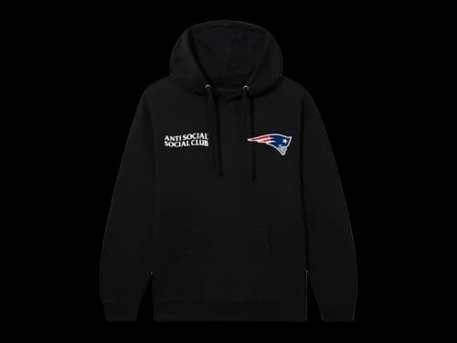 Anti Social Social Club x New England Patriots Team Hoodie Black