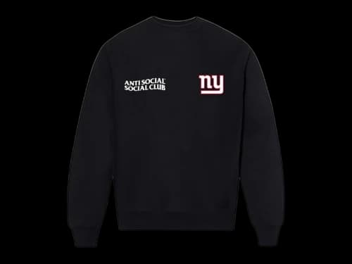 Anti Social Social Club x New York Giants Impact Crewneck Black