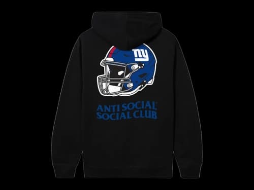 Anti Social Social Club x New York Giants Impact Hoodie Black